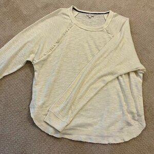 Pilcro Ruffled Raglan Thermal Top - M (still for sale on Anthropologie site)